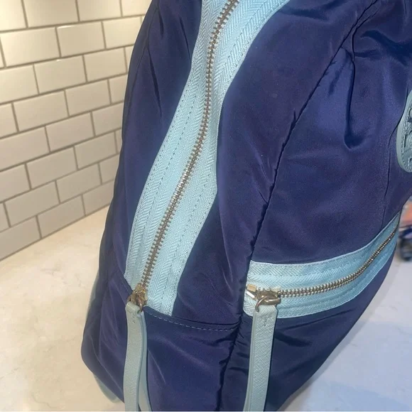 $25 LS EUC Tory Burch Nylon and Leather Back Pack - Picture 2 of 14